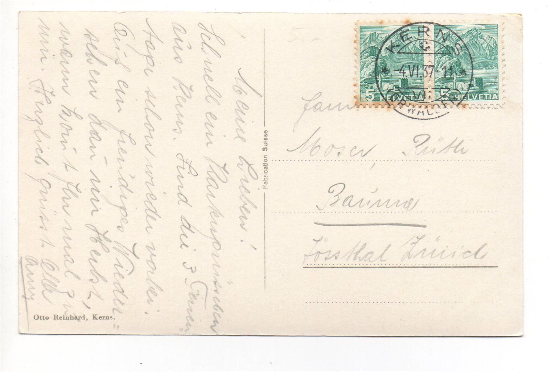 Cartoline postali: KERNS mit Stanserhorn – Usato da Jona venduto da philajona 1
