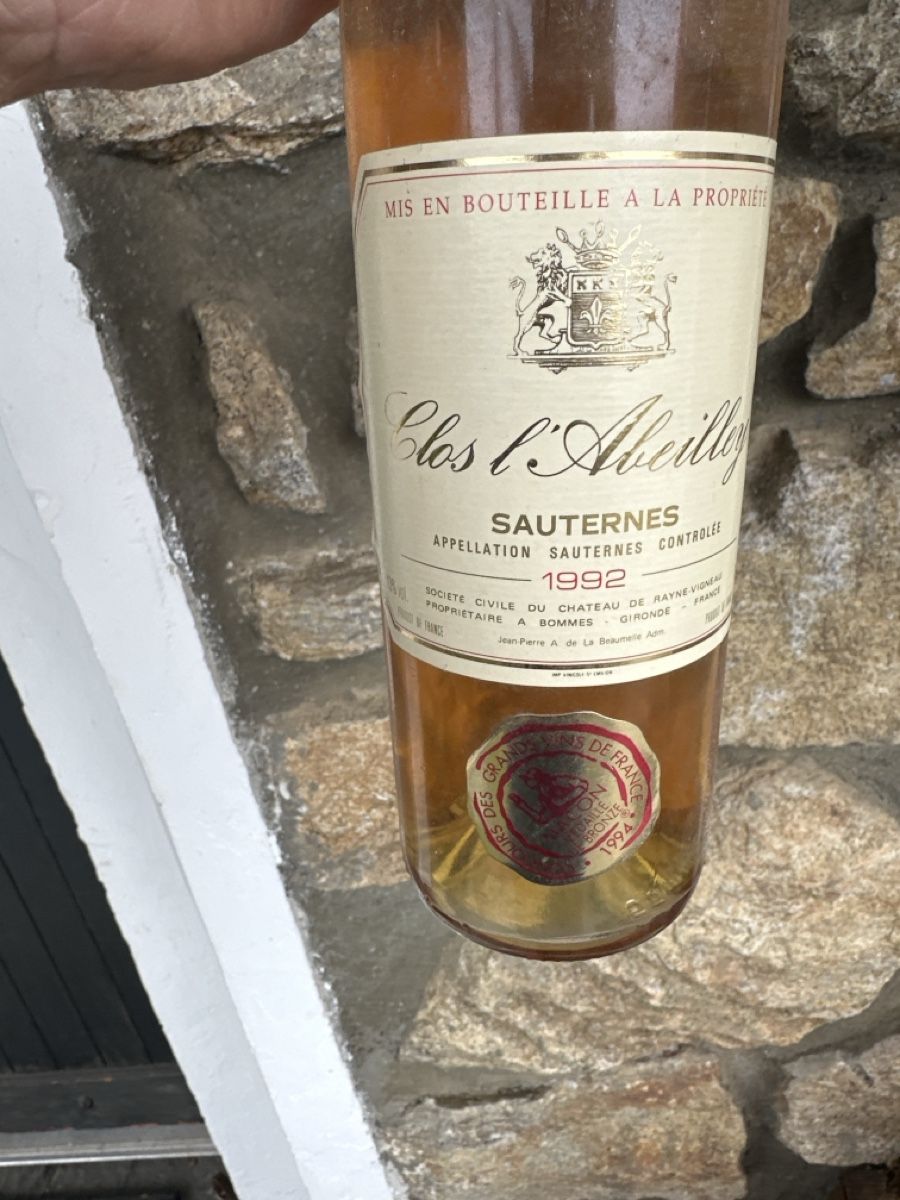 Vino: Clos l’Abeilley sauternes 1992 – Usato da Morbio Inferiore venduto da Ecod