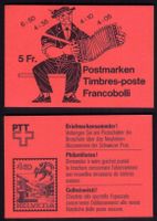 1985 VOLKSBRÄUCHE_Markenheft 0-78c_Handorgel ROTORANGE_KW100