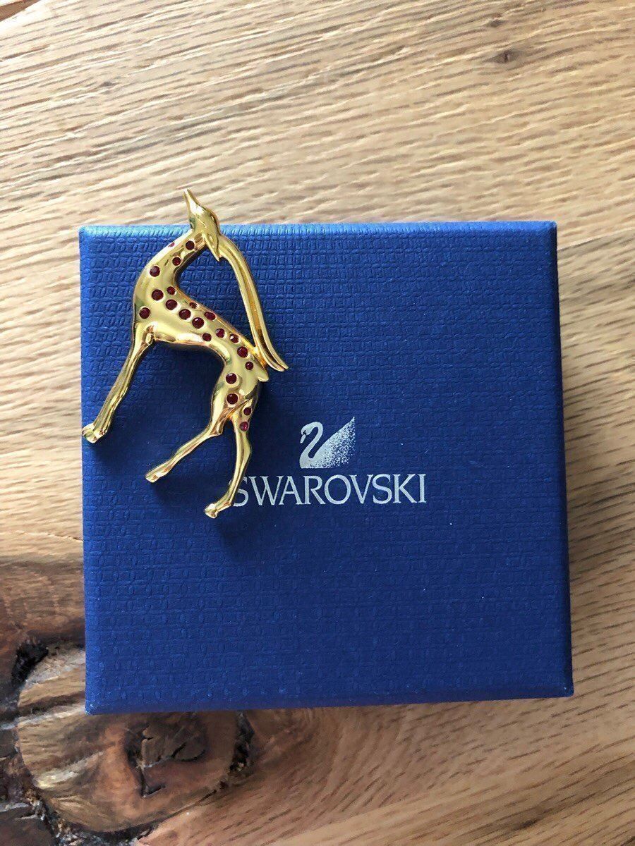 Swarovski Spille & Fermagli: Reh Swarovski Brosche NEU – Nuovo e nell'imballaggio originale da Winkel venduto da Luxtime 2