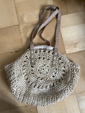 Oltre Tasche Stroh Damen Beige