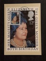 Carte postale Reine Mère 80ème anniversaire 12p