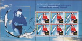 2005, Nr.1166 (Zierbogen Fussball) mit Ersttags-Stempel