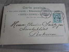 GRUSS AUS DEN BERGEN , URALTE POSTKARTE GEST. 15.07.1901