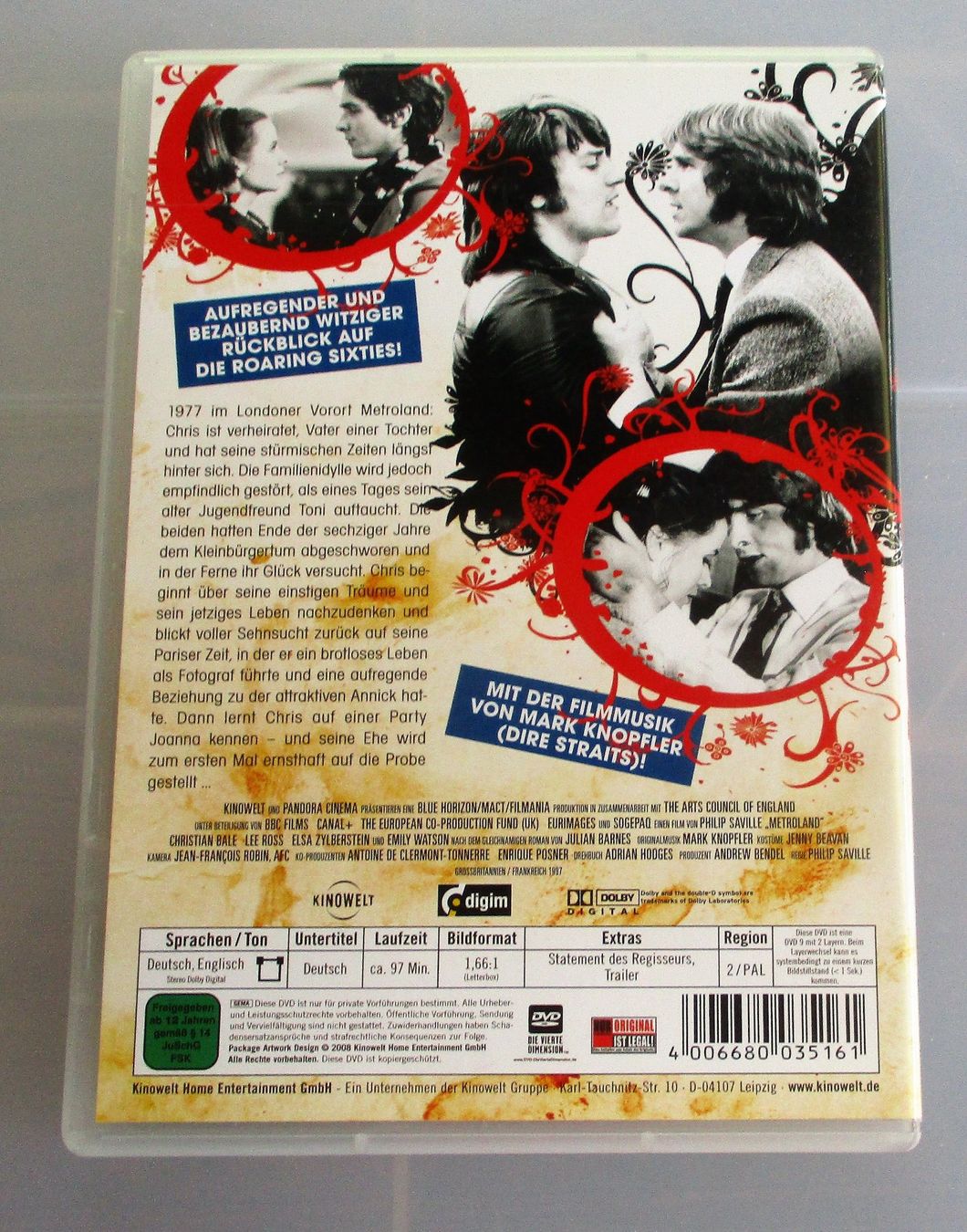 Tutti i DVDs: METROLAND - Christian Bale/Emily Watson – Usato da Wattwil venduto da Muriel10 1