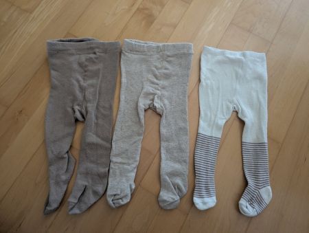 Strickstrumpfhosen Baby 3er Set Grösse 50/56 guter Zustand