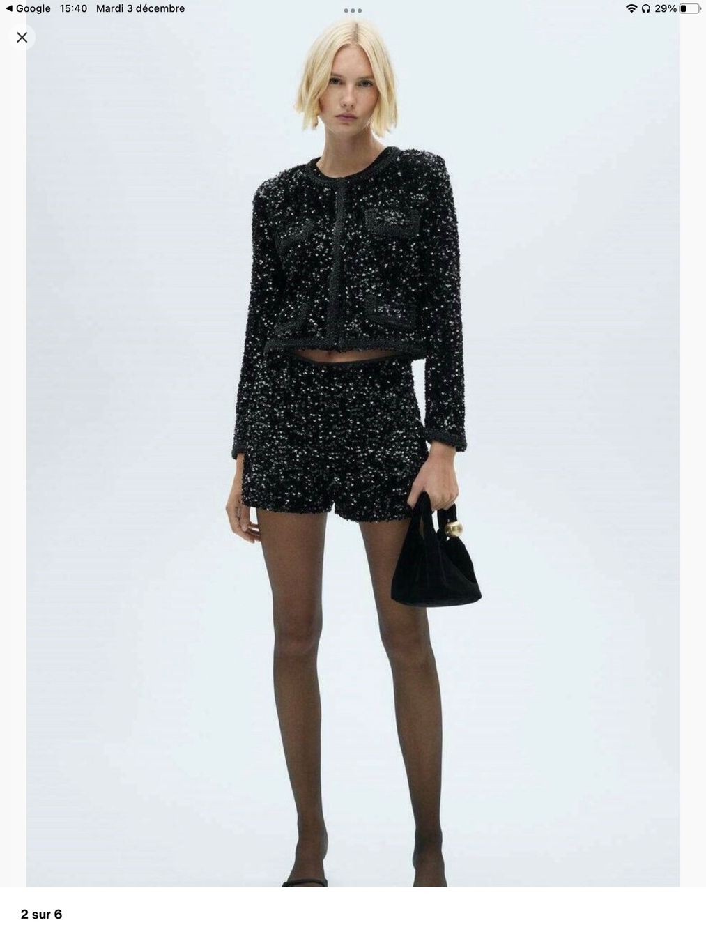 Mango Hosen: Short à sequins noir Mango - taille S ✨ NEW – Neu und originalverpackt aus Vuadens von Nina11 6