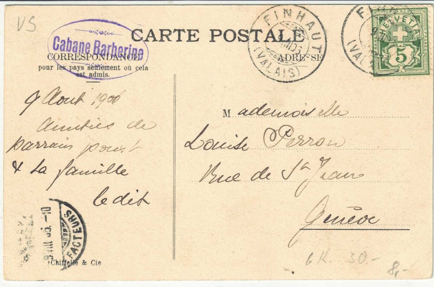 Cartoline postali: Sur le chemin de Barberine - animee – Usato da Ettingen venduto da Kartenplanet 1