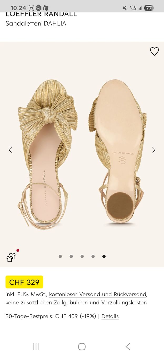 Damenschuhe: Loeffler Randall Sandalen gold – Gebraucht aus Eschenbach SG von SanFranciscoCalifornia 2