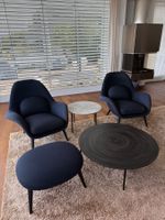 2 x Fredericia Swoon Lounge Chairs + Sofahocker