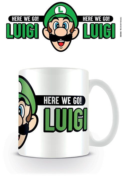 Tazze: Super Mario mug Here We Go Luigi PROMO – Nuovo e nell'imballaggio originale da St-Imier venduto da ATTAKSHOP