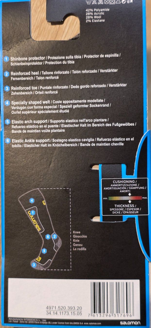 Salomon Skis: Salomon Skisocken 2 Paar mit Wolle Grosse 39/ 42 NEU !! – Neu und originalverpackt aus Rohrbach von lod_m58r 1