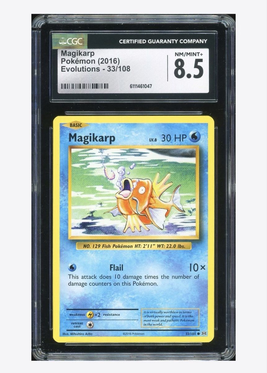Pokémon Carte collezionabili: Carte Pokémon Magicarpe 2016 - CGC 8.5 – Nuovo (secondo la descrizione) da Cudrefin venduto da mel_dn2c