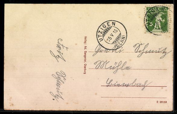 Cartoline postali: AK Utzigen, Anstalt, Ortsansicht – Usato da Berlin venduto da bartko-reher 1