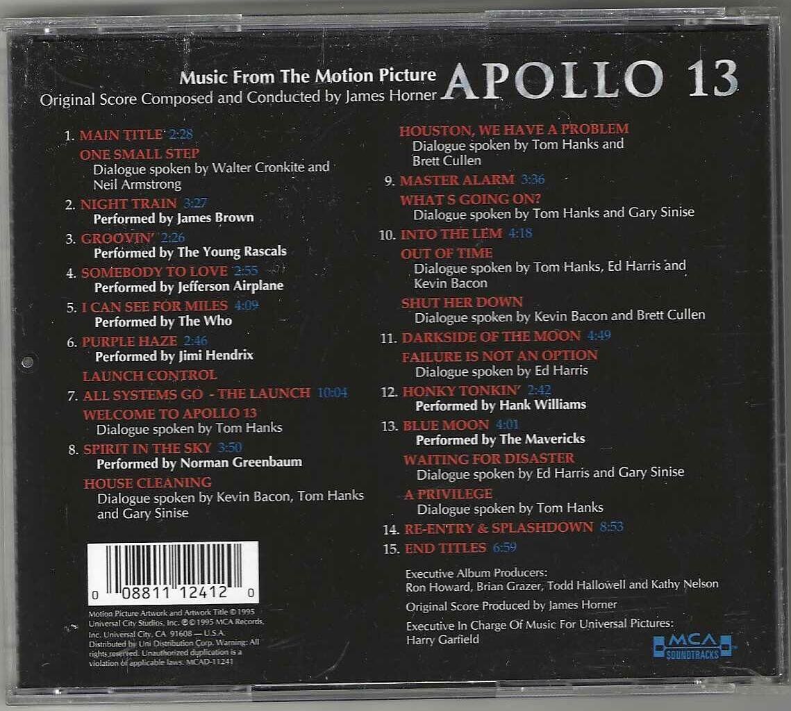 CDs: James Horner & Various - Apollo 13 – Gebraucht aus Genève von CDLPBookS 1
