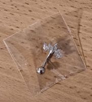 Bauchnabel Ring umgekehrter Tropfen Zirkonia Edelstahl