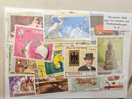 Briefmarken-Sammlung aus aller Welt, 150 Stück total