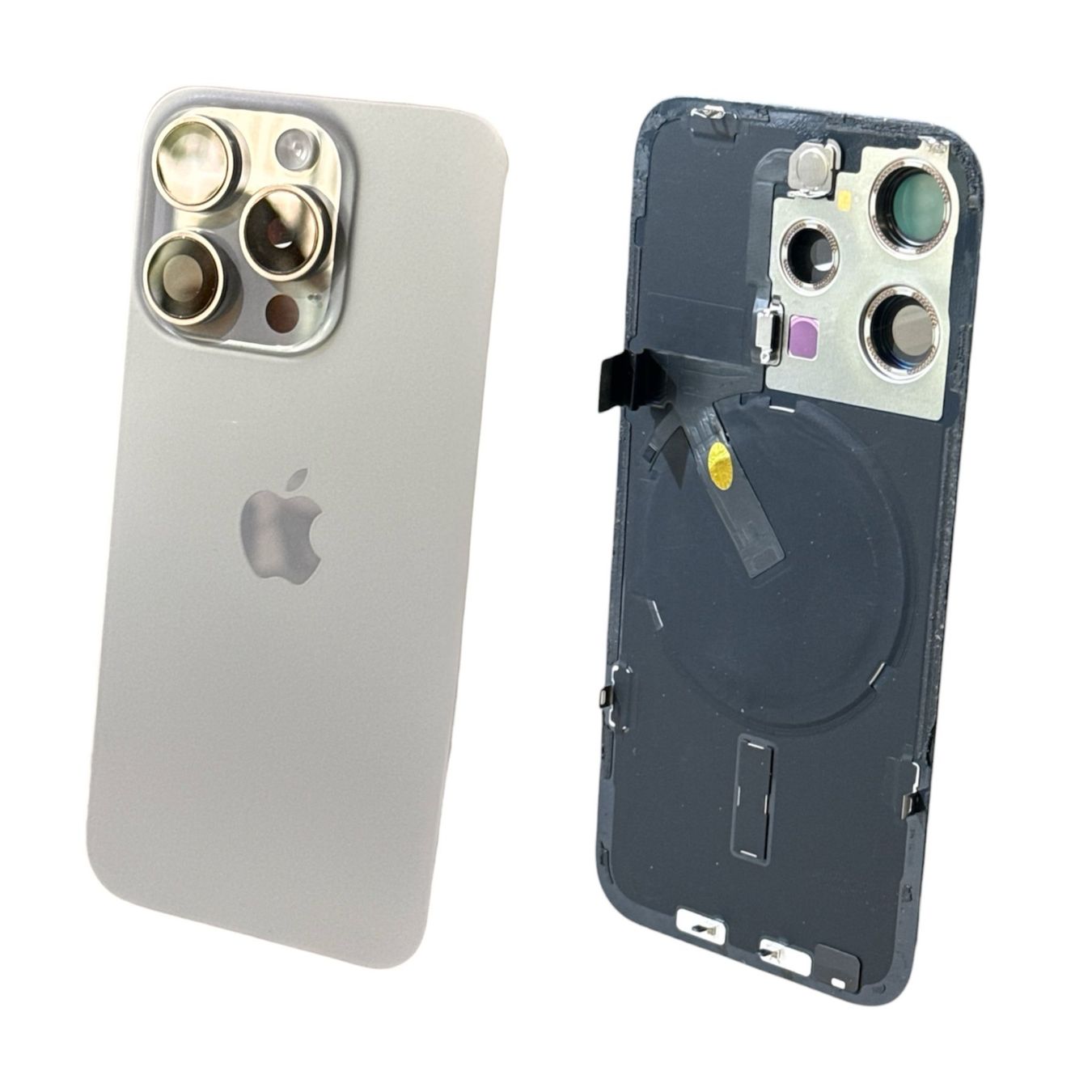 Apple Handys / Smartphones: Vitre Cache Arrière iPhone 15 Pro Titane Nature - original – Neu und originalverpackt aus Morges von DA-repa