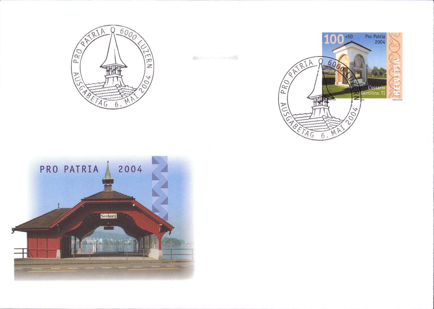 Alle Briefmarken: 2004 FDC Pro Patria Satz      KW 20.00 – Gebraucht aus Eggersriet von stamp303 2