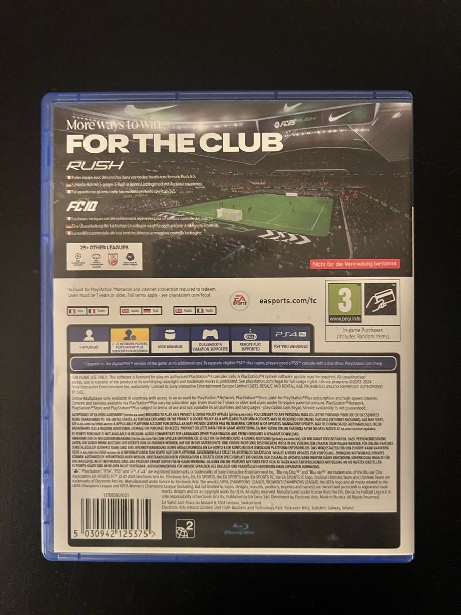 Sony Giochi: FC 25 für Ps4 – Usato da Niederhasli venduto da jambo05 1