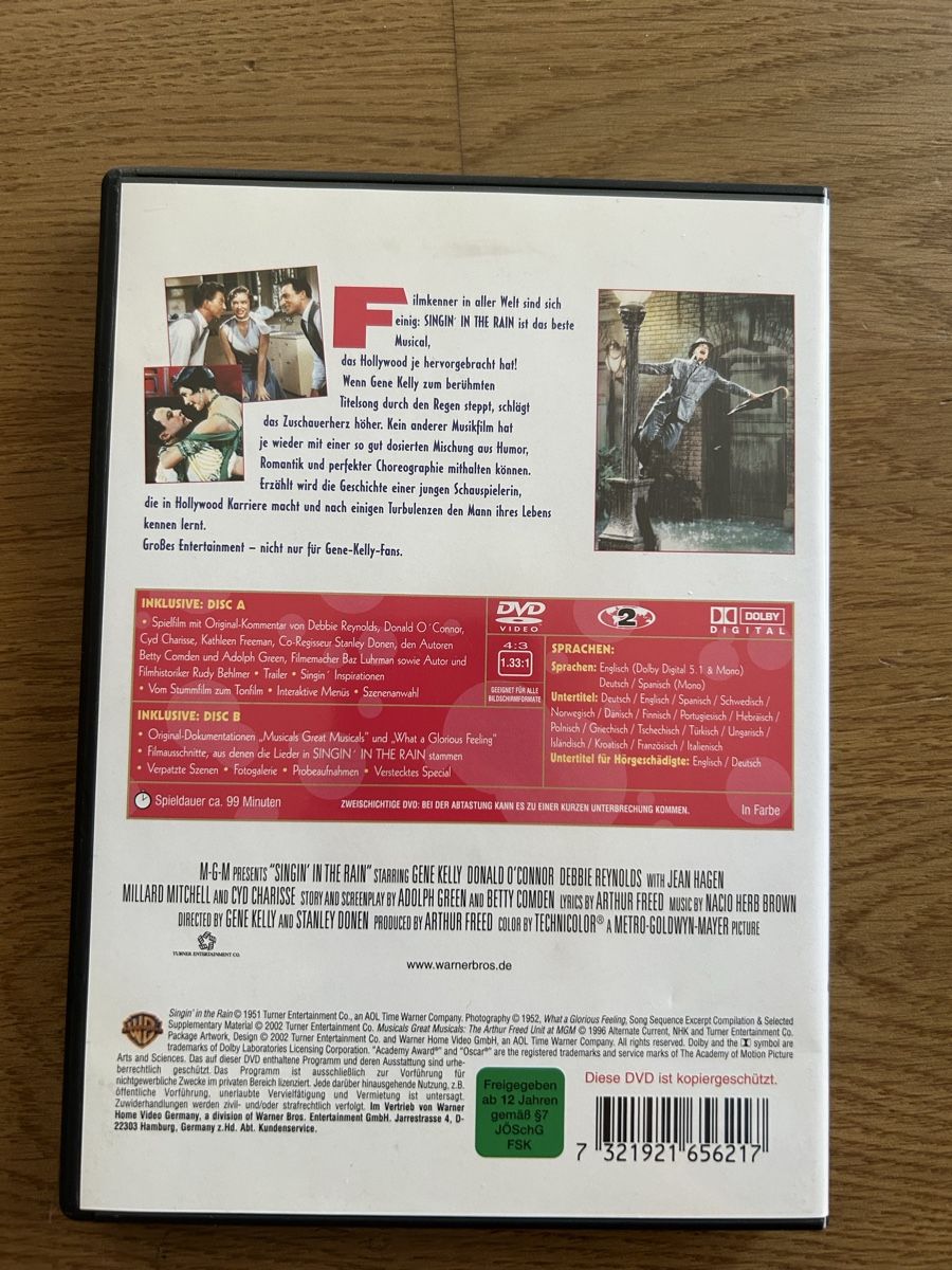Tutti i DVDs: Singin' in the Rain DVD Special Edition  – Usato da Gibswil venduto da nat_2nfv 1