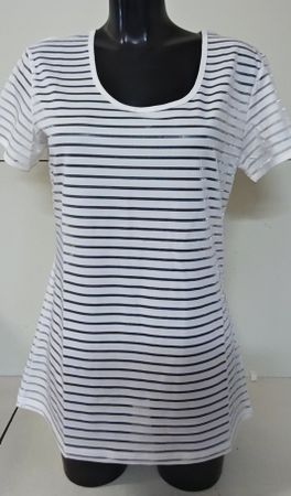 Streifenshirt, Grösse XL, für Damen, neu in weiss. (nov410)