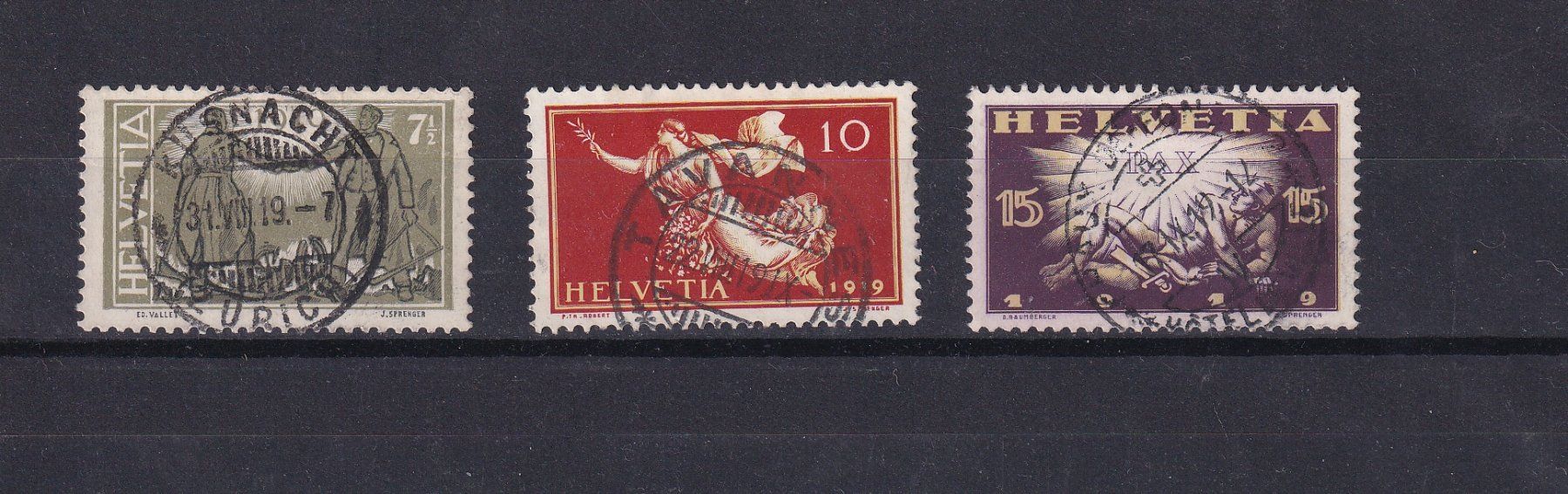 Tutti i francobolli: 1919/24 Oblitérés CATALOGUE SBK – Usato da Nyon venduto da an54