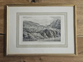 Antiker Stich - Schuls (Scuol) Engadin