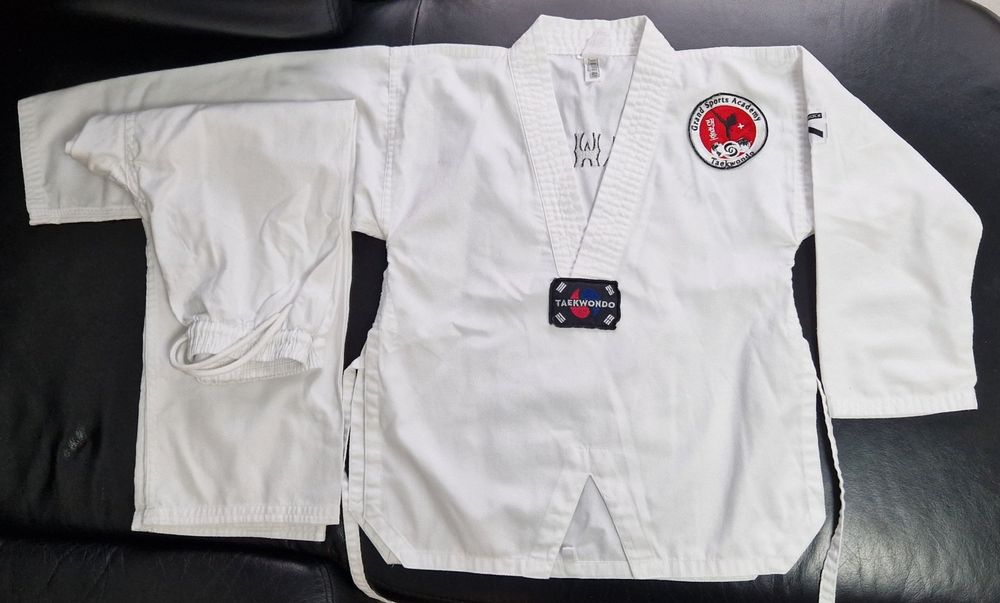 Taekwondo Anzug STANDARD Mit Aufdruck Von Phoenix®, Weiß, 130 Cm