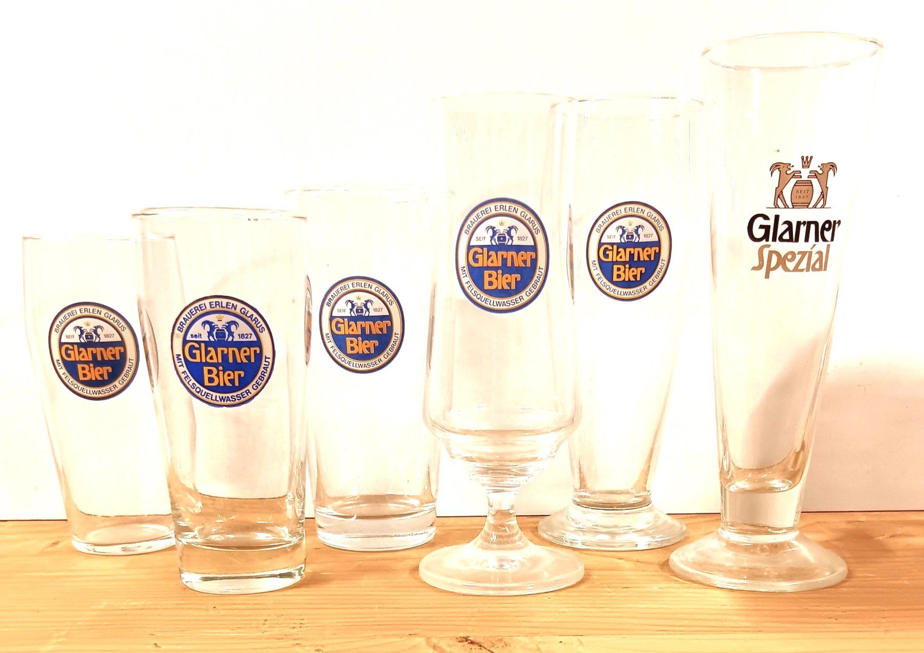 Bicchieri: 6 Bierglas Bier Brauerei Erlen Glarus – Usato da Lichtensteig venduto da B-B-Bier