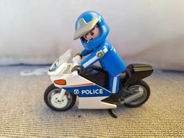 PLAYMOBIL Figur Polizist mit Motorrad, Polizei