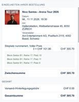 Nico Santos Tickets Zürich | Top Sitzplätze