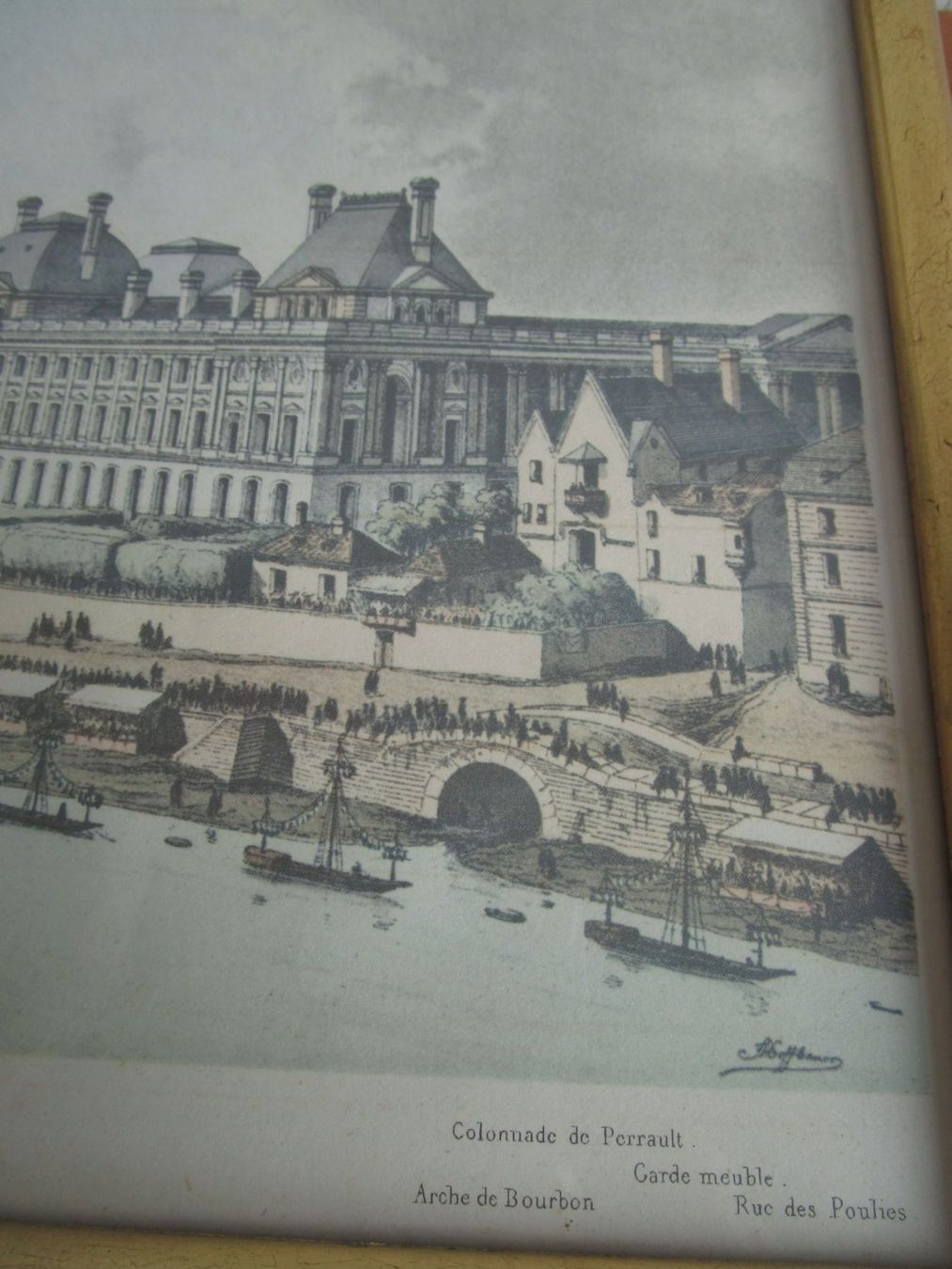 Foto & Immagini: Antikes Bild Louvre Paris, gerahmt – Usato da Binningen venduto da mondoantico 5