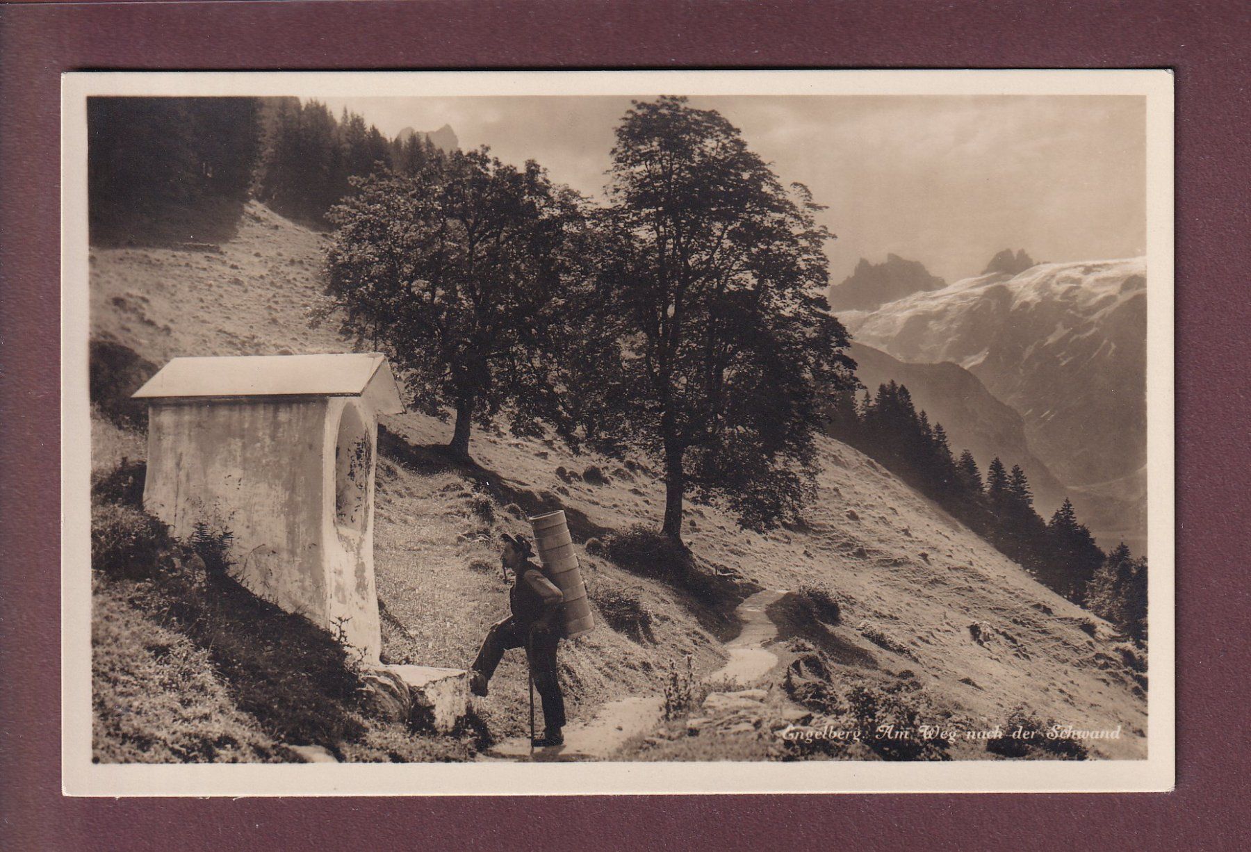 Cartoline postali: Engelberg - Am Weg nach der SCHWAND – Usato da Pully venduto da nicecards