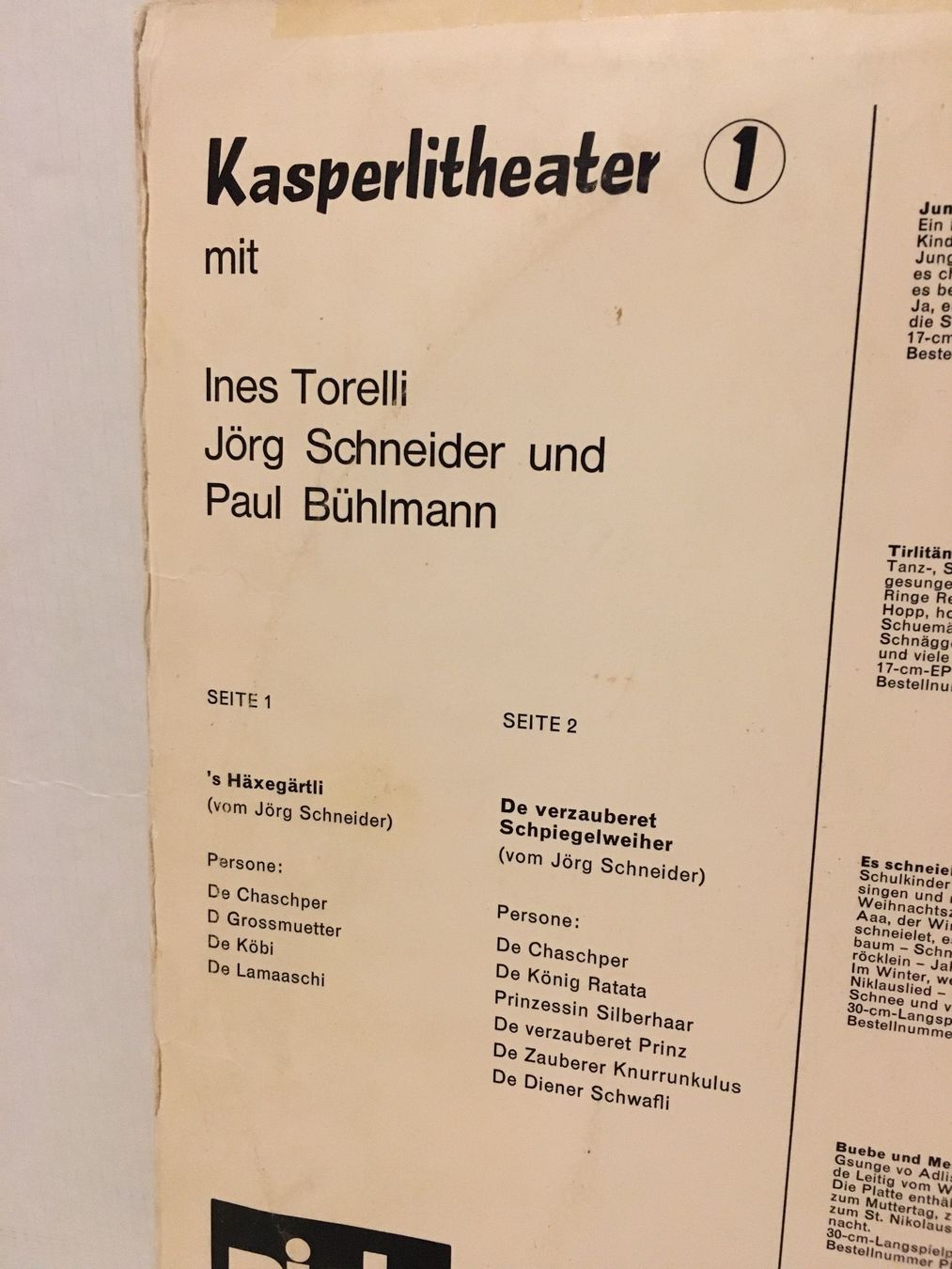 Dischi in vinile: Schallplatte - Kasperlitheater Nr. 1 - Pick - 1968 – Usato da Andwil SG venduto da Rainboli 2