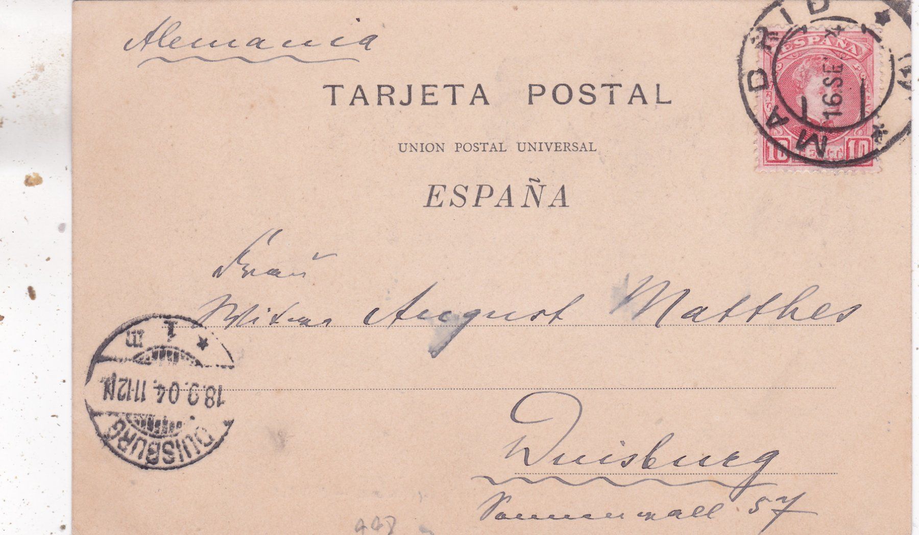 Cartoline postali: Spanien Fuenterrabia 1904 – Usato da Herisau venduto da Lisegrat2008 1