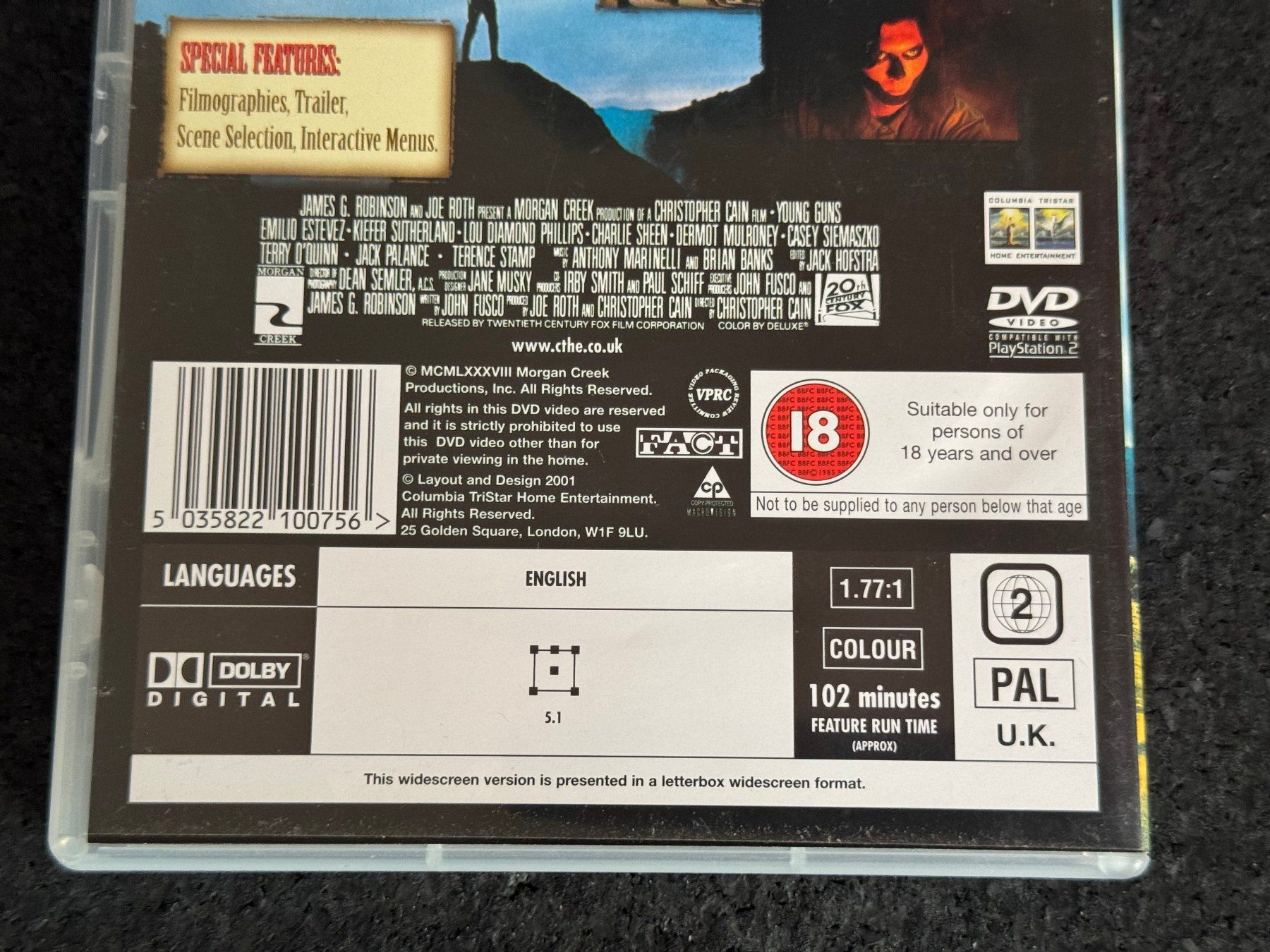 Tutti i DVDs: Young Guns DVD EN – Usato da Fribourg venduto da tschjoly 3