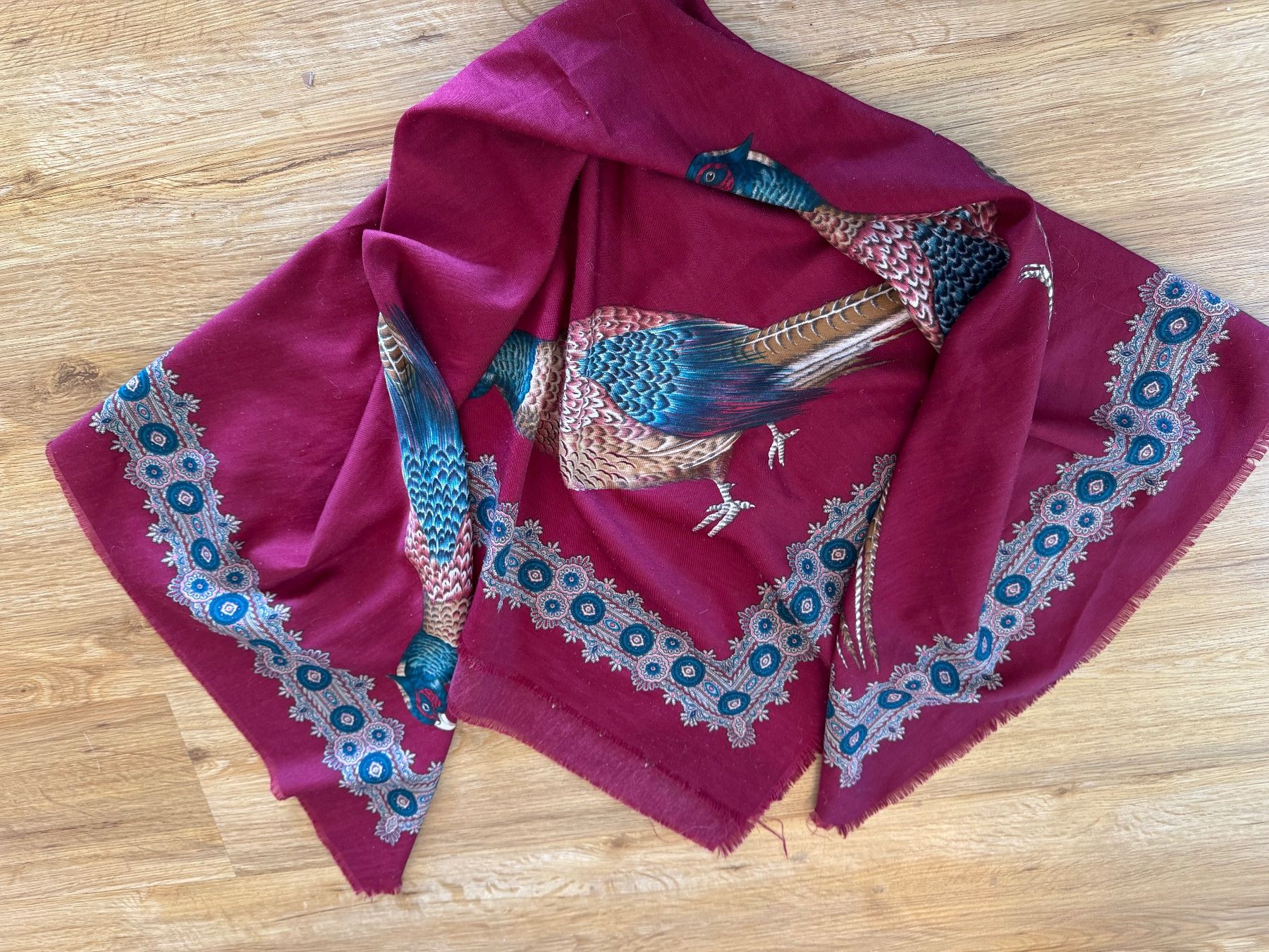 Foulard & Sciarpe: Woll-Mix Schal, blau/violett, – Usato da Bubikon venduto da hachia888