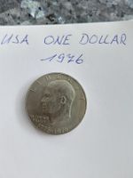 USA 1 Dollar Eisenhower Gedenkmünze 1776-1976 Top Zustand!