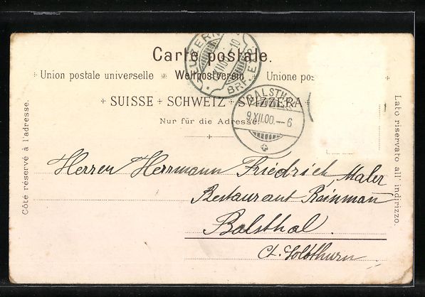 Cartoline postali: Lithographie Lucerne, Panorama, 1900 – Usato da Berlin venduto da bartko-reher 1