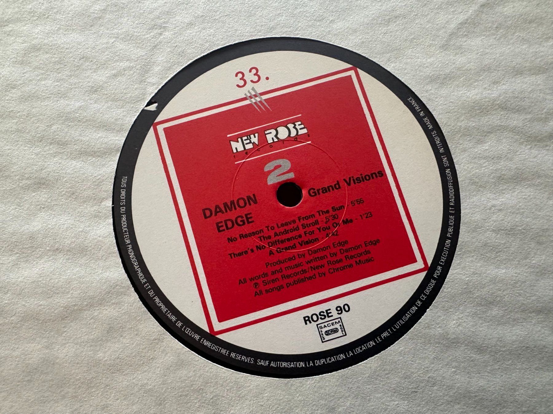 Dischi in vinile: DAMON EDGE LP GRAND VISIONS - CHROME – Usato da Sion venduto da jaipur1401 3