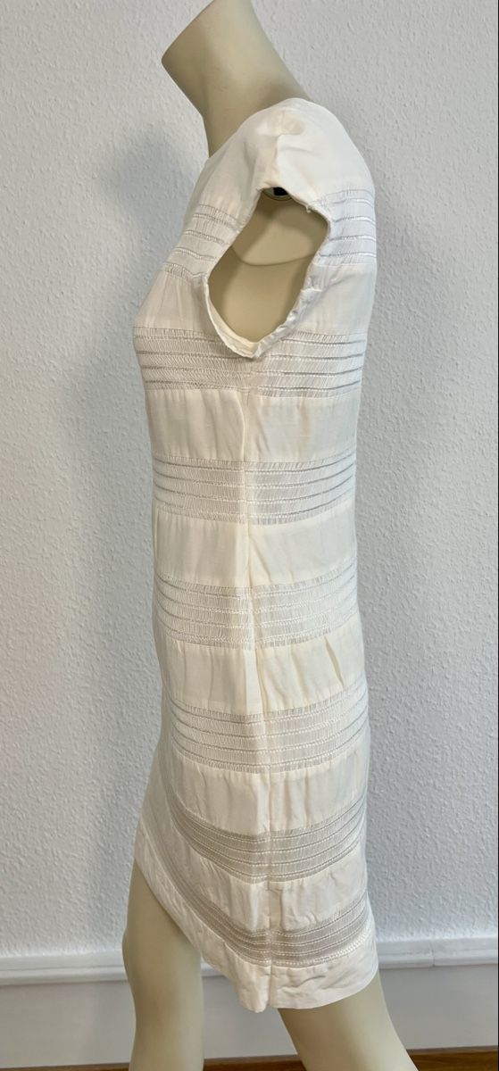 Escada Vestiti: Escada Kleid Weiss Grösse 36 Leinen/Seide – Usato da Basel venduto da Bettybooo 1