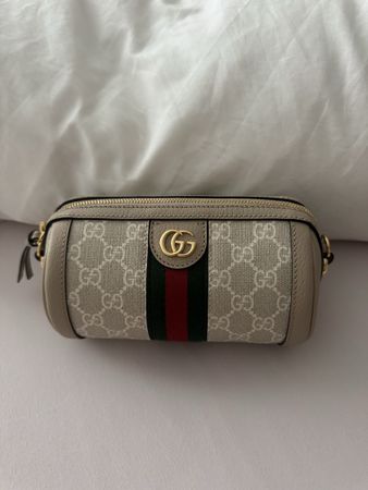 Gucci Ophidia Mini Chain Bag GG Supreme Beige Neuwertig