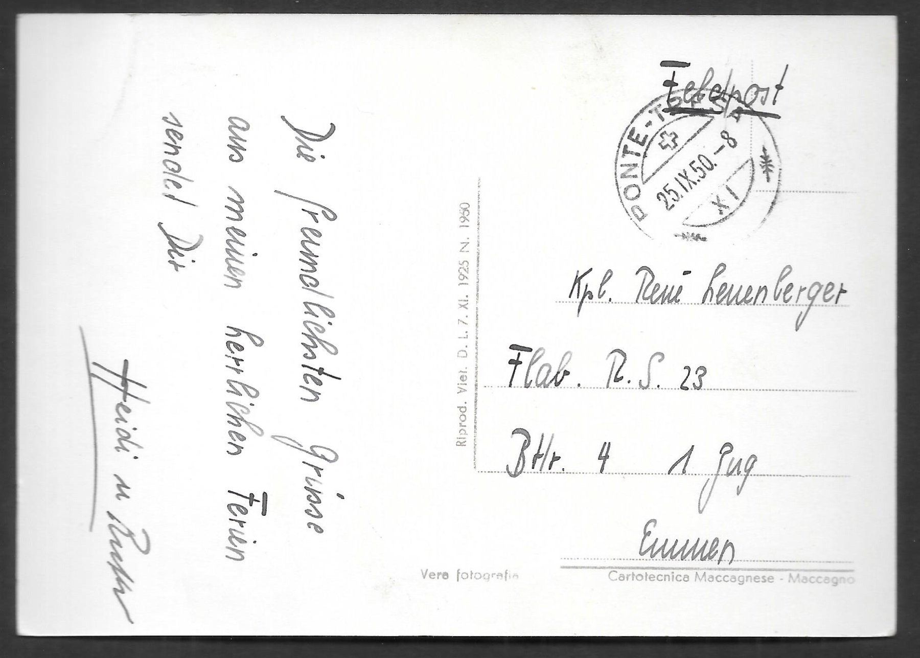 Cartoline postali: Ponte Tresa Panorama – Usato da Olten venduto da clotaldi 1