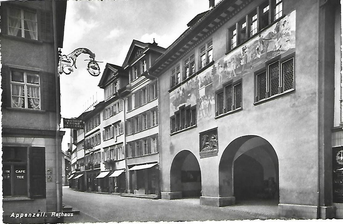 Ansichtskarten: Appenzell Rathaus – Gebraucht aus Wetzikon ZH von Brulu100