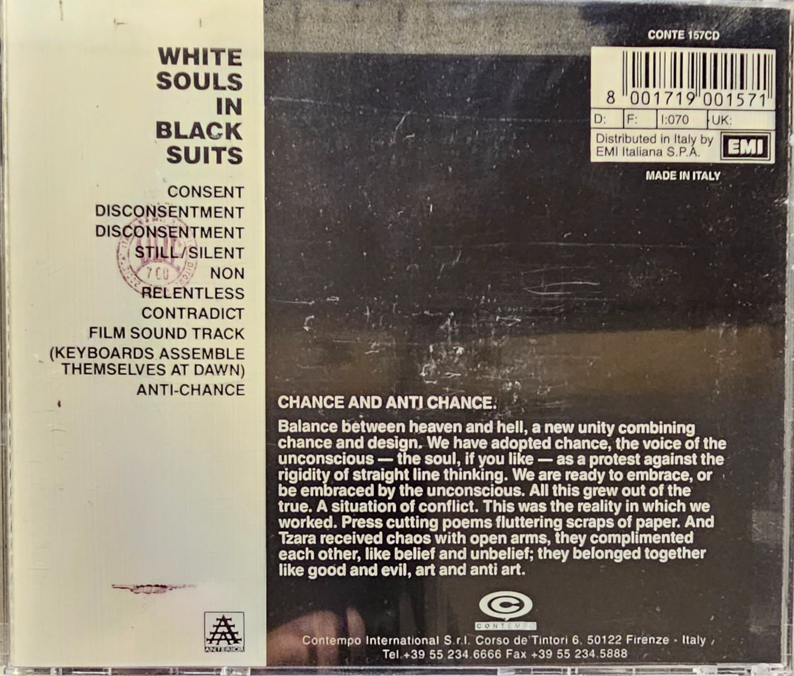 CDs: Clock DVA – White Souls In Black Suits – Neu und originalverpackt aus Wahlen b. Laufen von Cg10 1