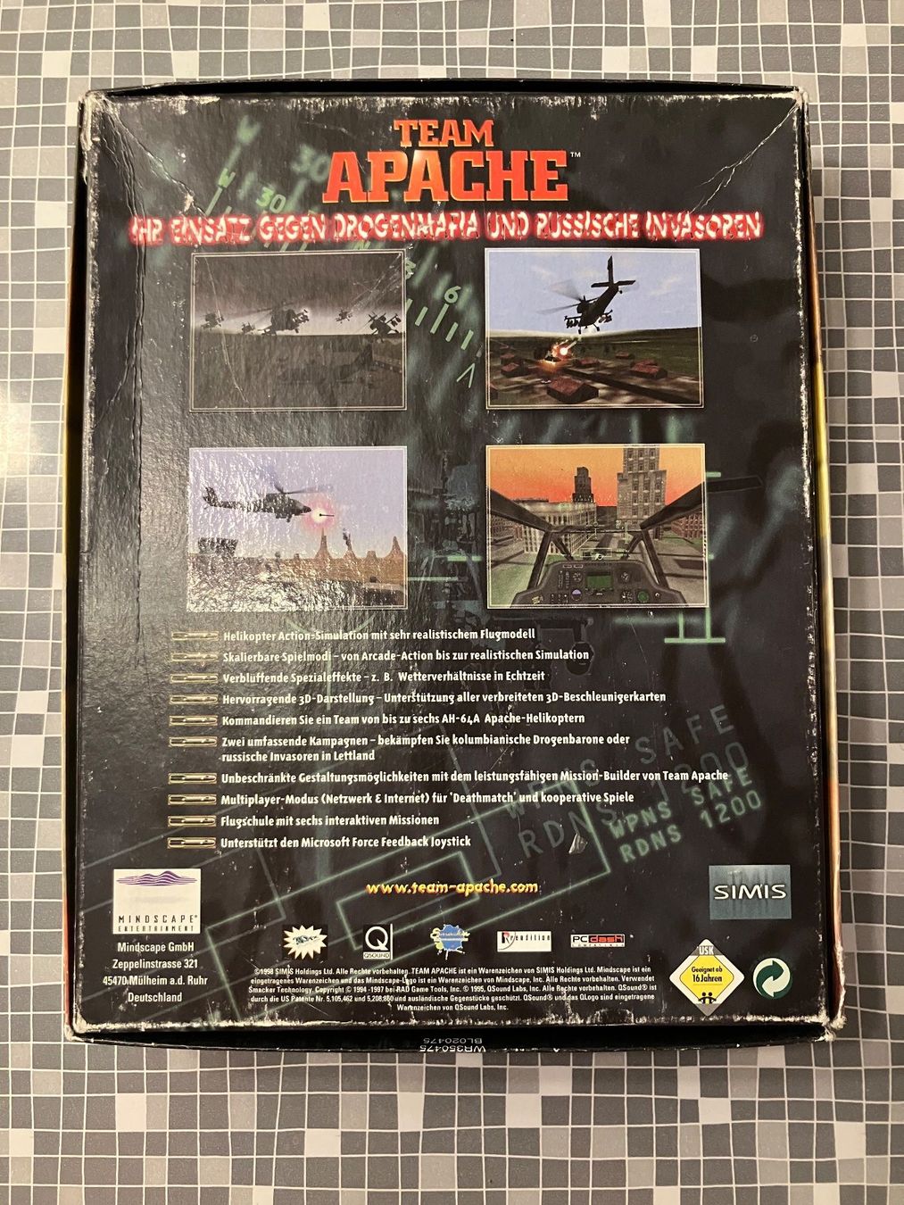 Spiele: Team Apache - PC Big Box (1998, deutsch) – Gebraucht aus Winkel von Asdas87 2
