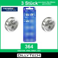 Renata 364 SR621SW Knopfzellenbatterie - 3 Stk.