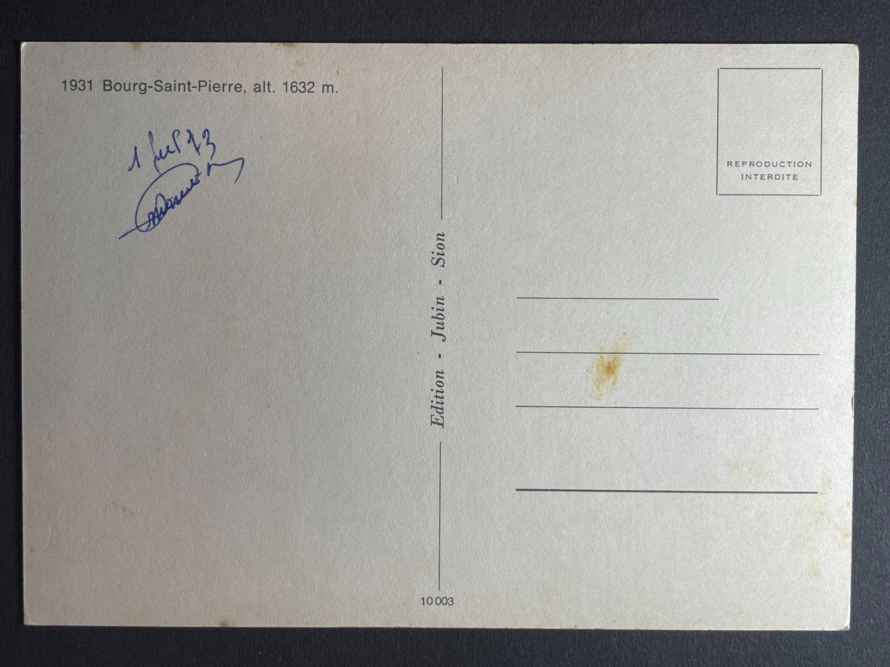 Cartes postales: Bourg-St-Pierre – D'occasion à Steg VS par _vinci_ 1
