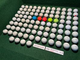 100 gebrauchte Golfbälle Markenmix „Spezial“ (Set 017)